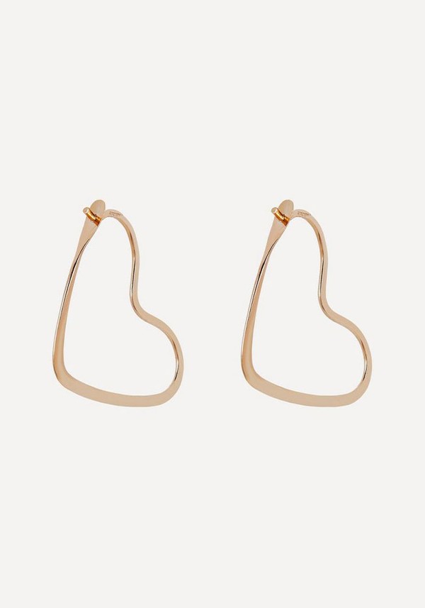 Gold Heart Hoop Earrings from Melissa Joy Manning