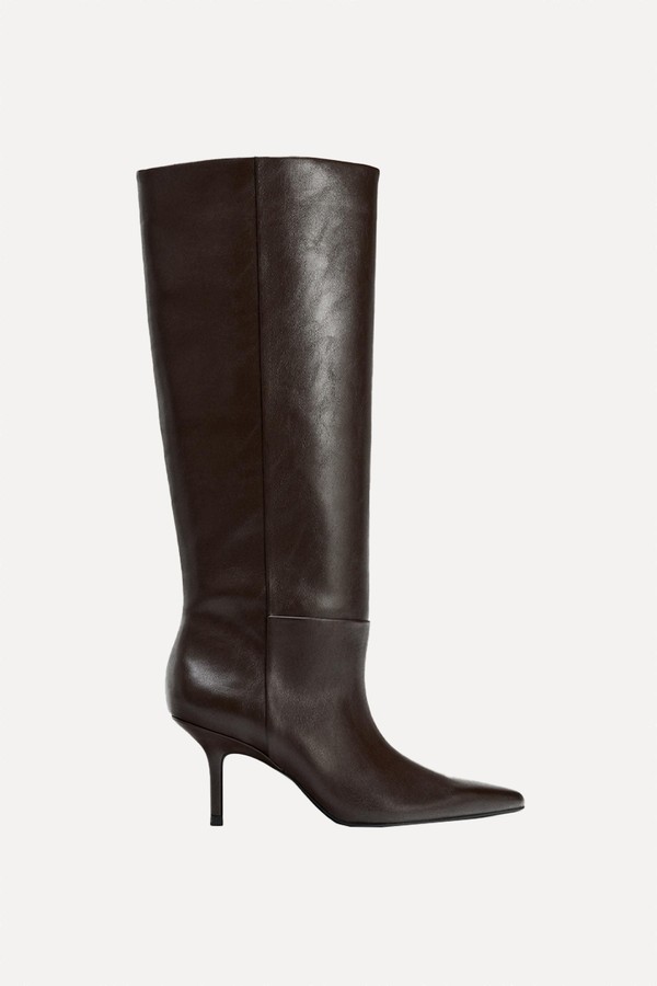 x from Pointed High-Heel Boots, £69.99 | Zara