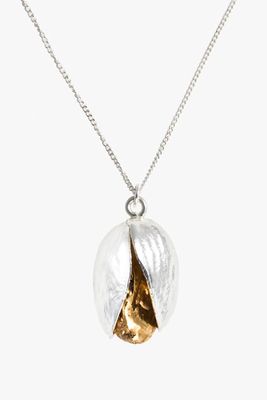 Mixed Metal Pistachio Nut Necklace  from Barocco