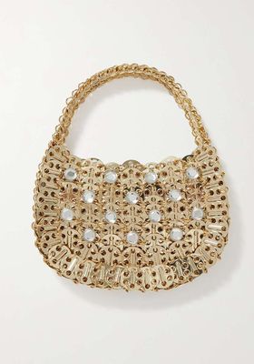 1969 Small Moon Crystal Embellished Chainmail Shoulder Bag from Paco Rabanne