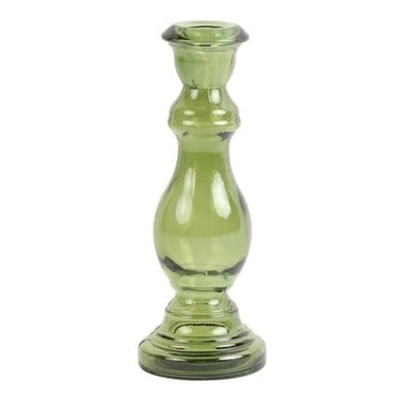 Glass Green Candle Holder from Clanbay