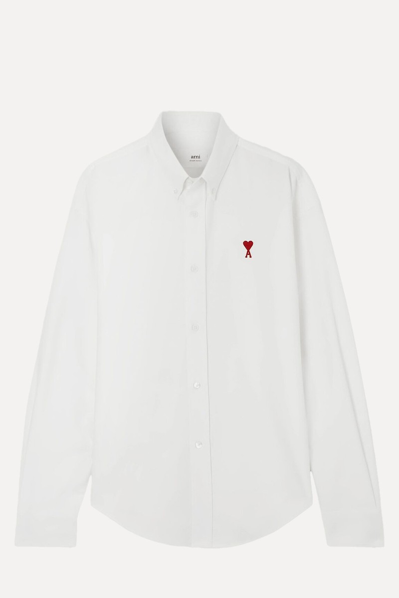 ADC Embroidered Cotton Oxford Shirt from AMI PARIS