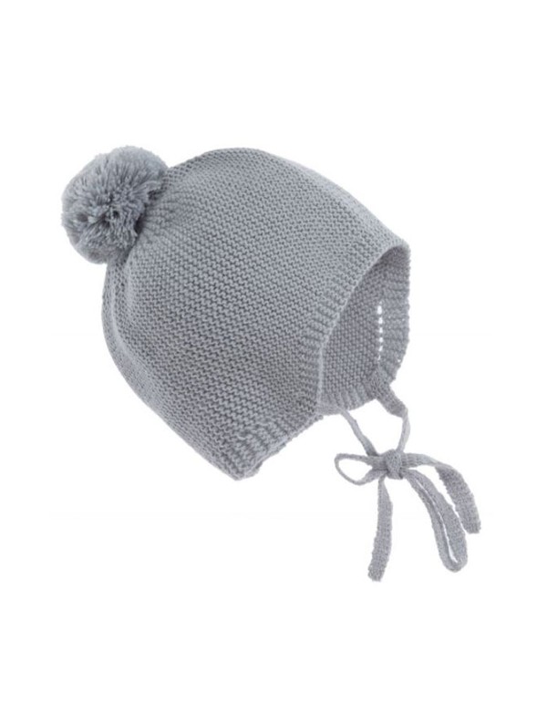 Blue Knitted Baby Bonnet from Mebi