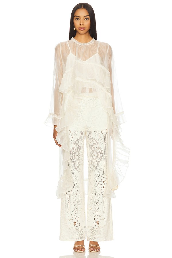 Cornelia Solid High Low Top from Sea