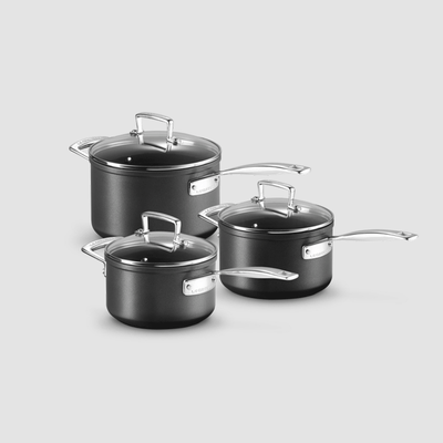 Toughened Non-Stick 3-piece Saucepan Set