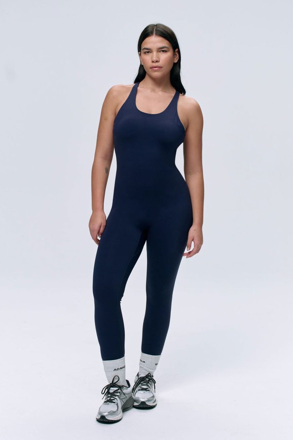 Strappy Open Back Unitard from Adanola