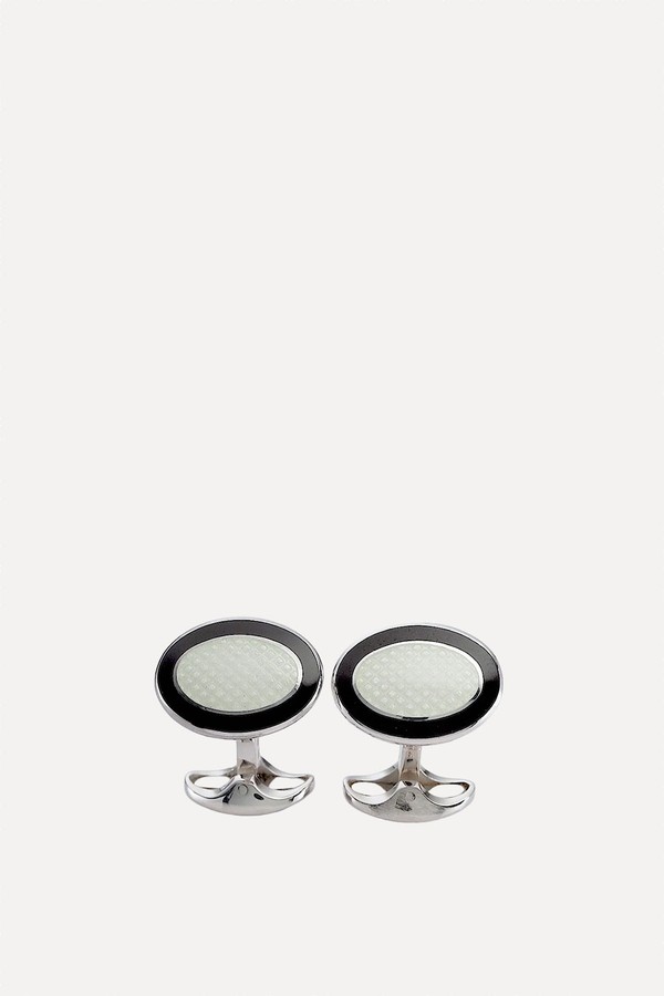 Sterling Silver Enamel Cufflinks from Deakin & Francis