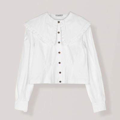 Plain Cotton Poplin Shirt from Ganni