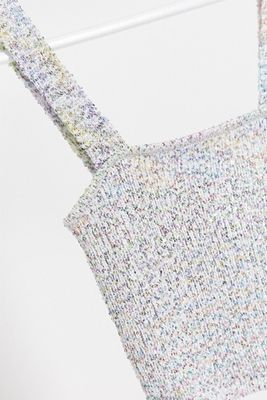Sleeveless Knit In Multi-Coloured Sequins from Bershka