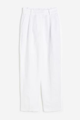 Tapered Linen-Blend Trousers from H&M
