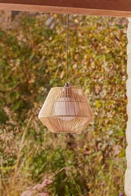 Outdoor LED Tapered Rattan Pendant from Cox & Cox