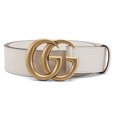 Double G Buckle Leather Belt from Gucci