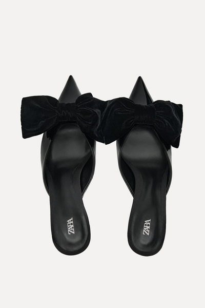 Heeled Mules With Bow  from Zara