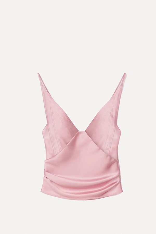Rheia Slip Satin Top from Nanushka