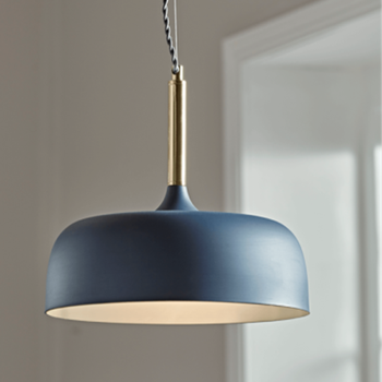 Matt Blue Brass Light Pendant