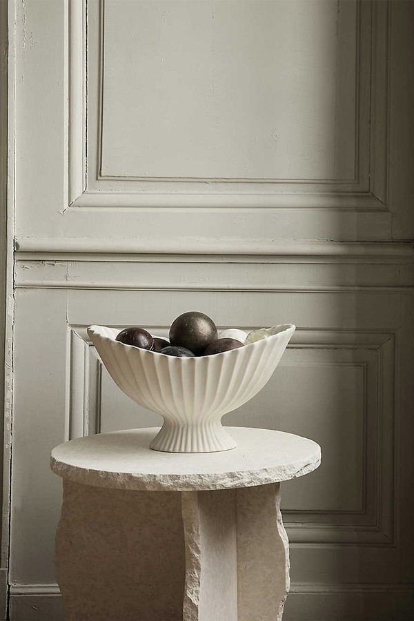 Fountain Pleated Stoneware Centrepiece from Ferm Living
