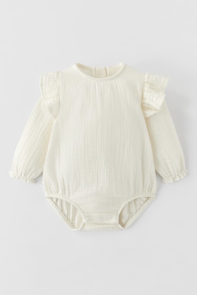 Bodysuit With Ruffle Trim from Zara