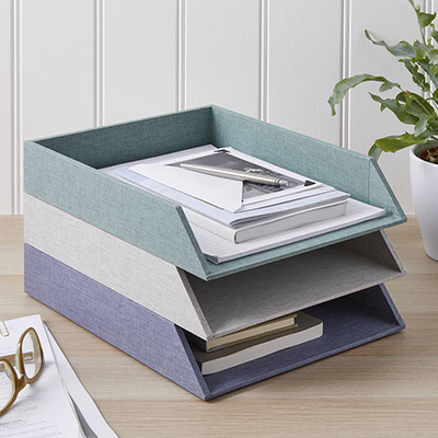 Fabric Letter Tray from Harris & Jones