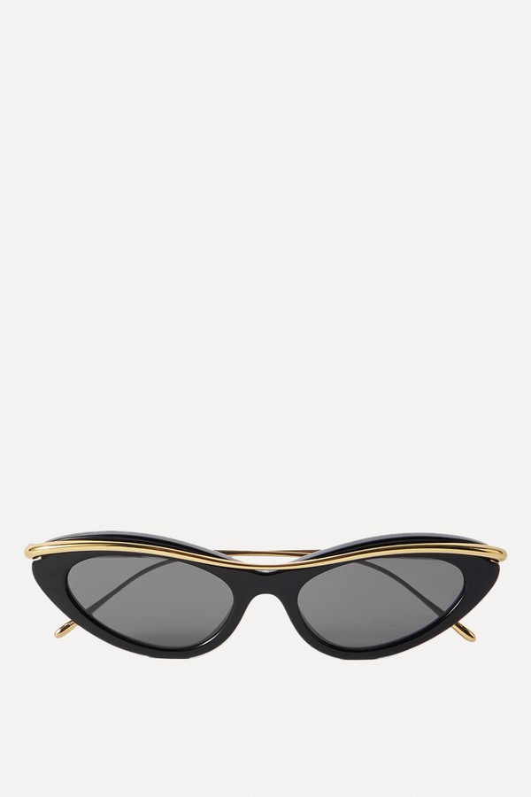 Cat-Eye Gold-Tone & Acetate Sunglasses from LOEWE EYEWEAR
