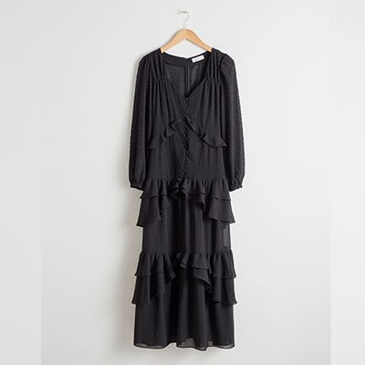 Beaded Ruffle Midi Dress from & Other Stories