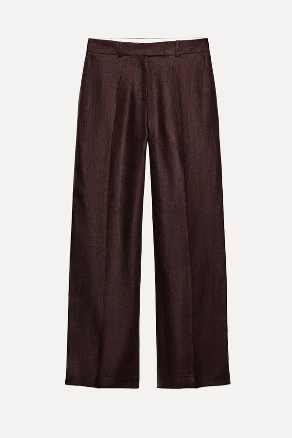 100% Linen Straight Trousers