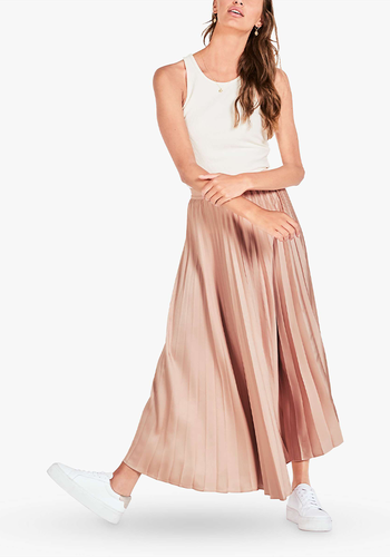 Metallic Pleated Skirt from Hush