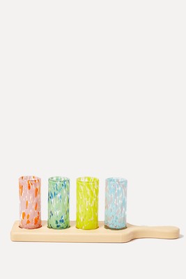 Bexton Spot Shot Glasses & Paddle from Oliver Bonas