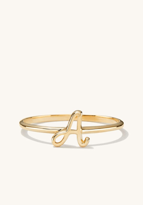 Cursive Letter Ring