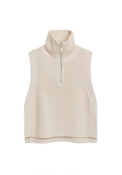 Half-Zip Wool Collar