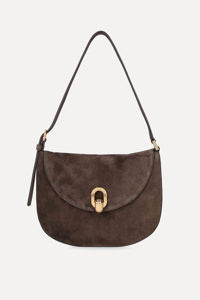 Tondo Suede Hobo Shoulder Bag  from Savette