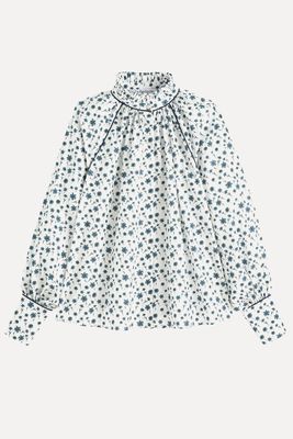 Cotton High Neck Blouse from La Redoute