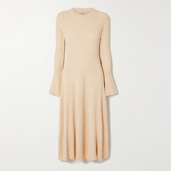 Isla Backless Ribbed Cotton Midi Dress, £380 | Anna Quan