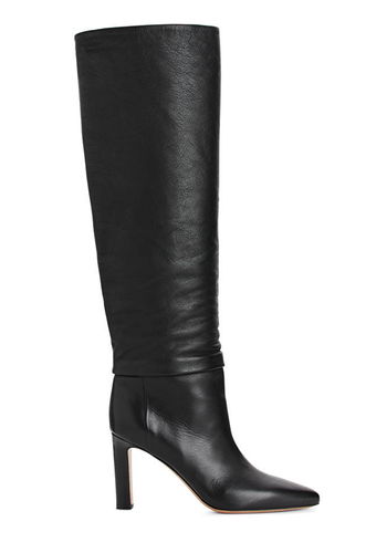 Knee-High Slouch Leather Boots