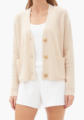 Patou Ribbed Cashmere Cardigan from Skin