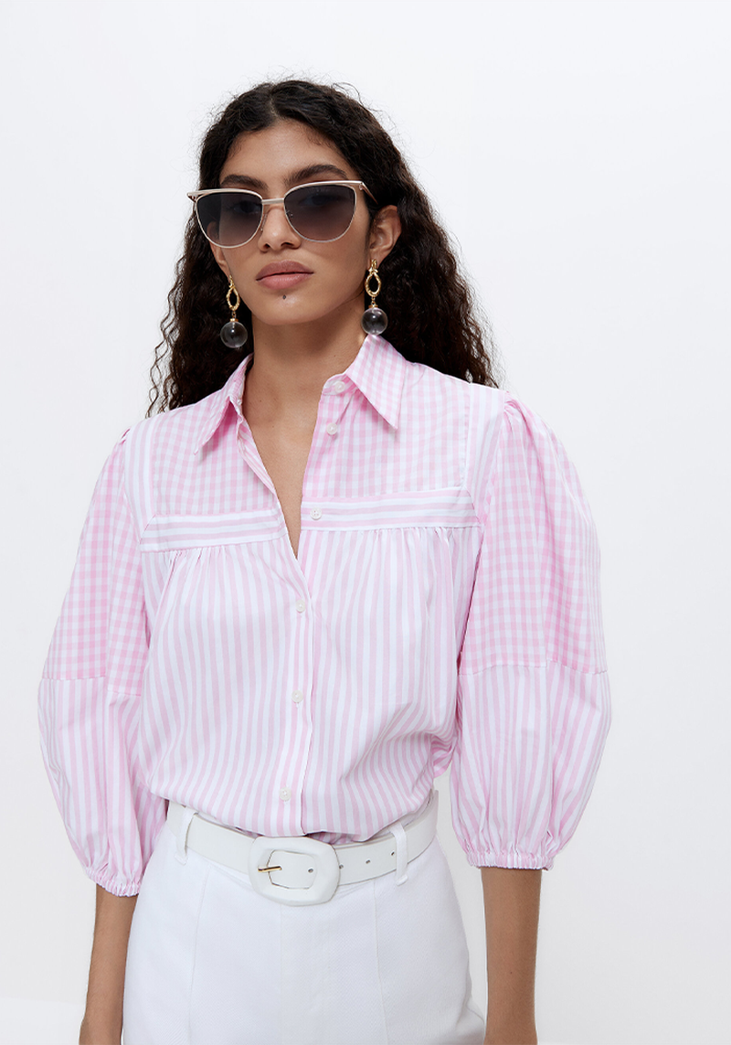 Contrast Pink Shirt from Uterque