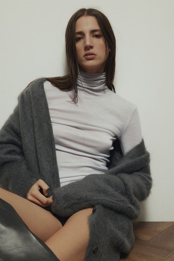 Merino Wool Polo-Neck Jumper 