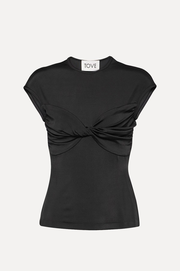 Paola Twist-Detail Jersey Top from Tove