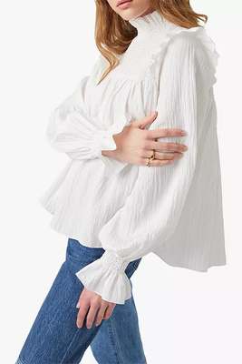 Boza Ruffle Neck Blouse from French Connection