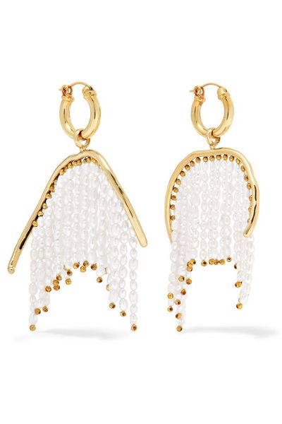 Faux Pearl Hoop Earring from Ellery