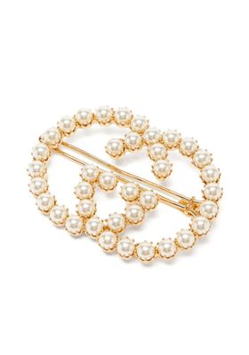 GG Faux Pearl Embellished Hair Clip from Gucci