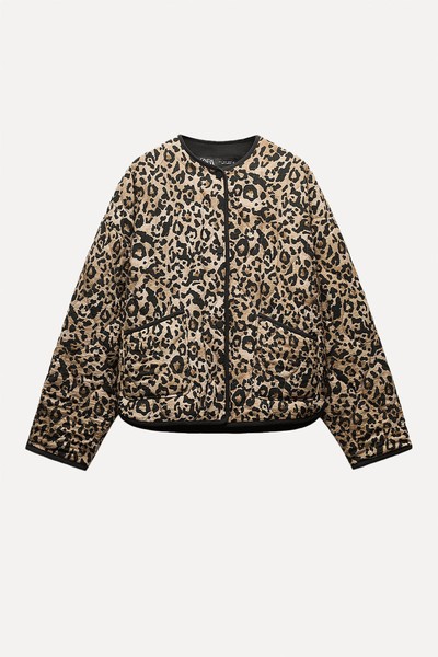 Animal Print Padded Jacket from Zara