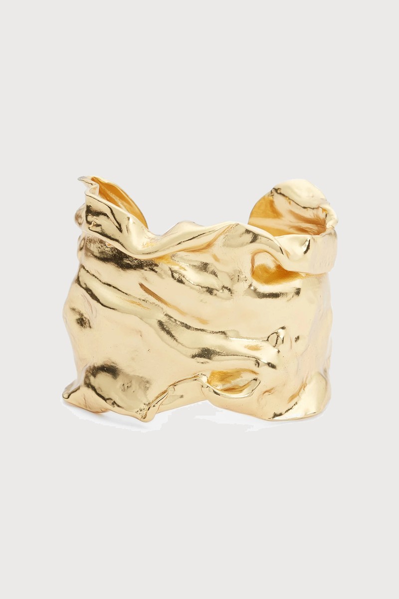 Crumpled Foil Wrist Cuff from Karine Sultan