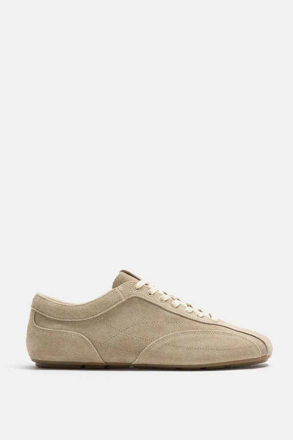 Retro Leather Trainers from Zara