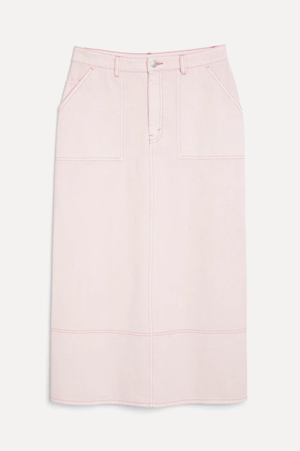 Midi Denim Utility Skirt  from Monki