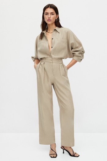 Long 100% Linen Jumpsuit