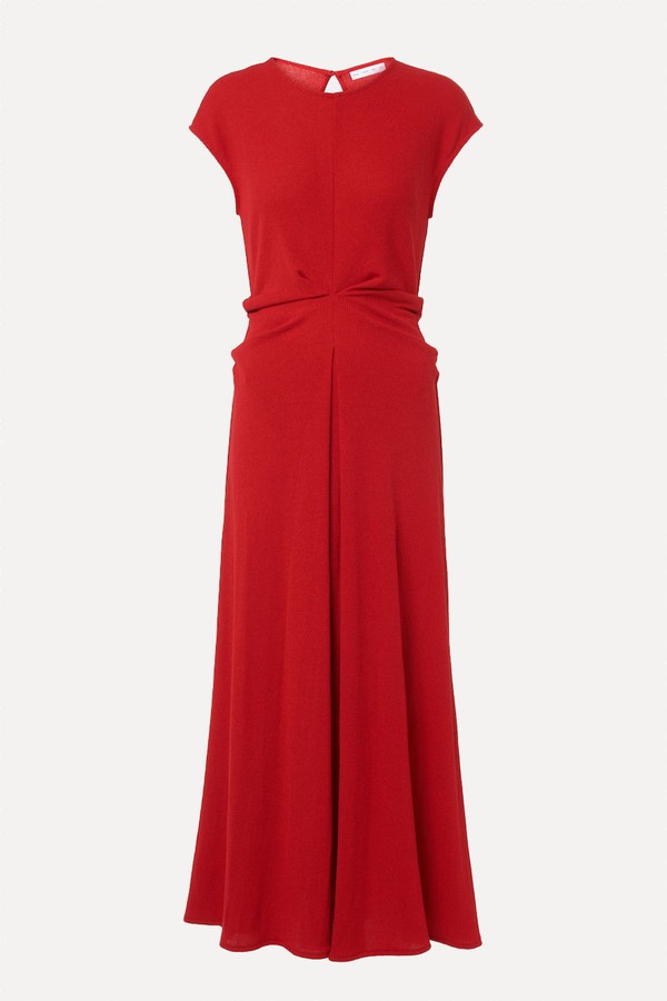Gathered Ribbed-Knit Maxi Dress from Proenza Schouler