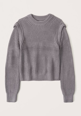 Strong Shoulder Crew Sweater