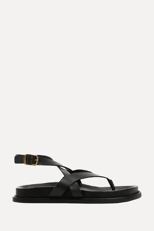 Leather Strap Sandals from Mango