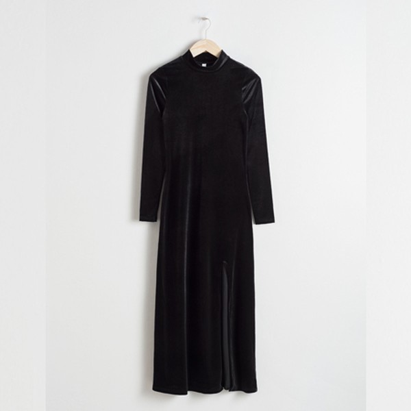 Velvet Turtleneck Midi Dress from & Other Stories
