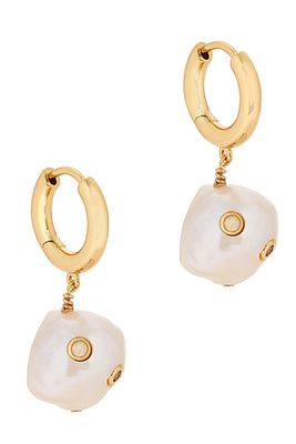 Gertrude Pearl 18kt Gold-Plated Hoop Earrings from Anni Lu